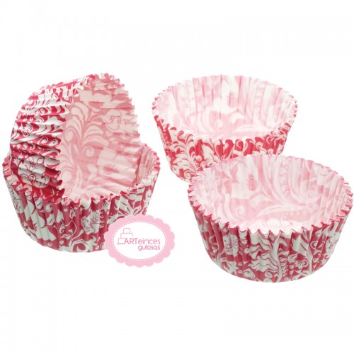 Formas Mini Cupcakes Rosa Floral